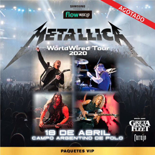 Metallica VIP PACKAGES en Campo Argentino de Polo